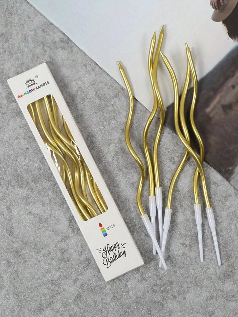 6Pcs Curved Cake Candles - Perfect for Birthdays, Baby Showers & Party Decor - candletown.net