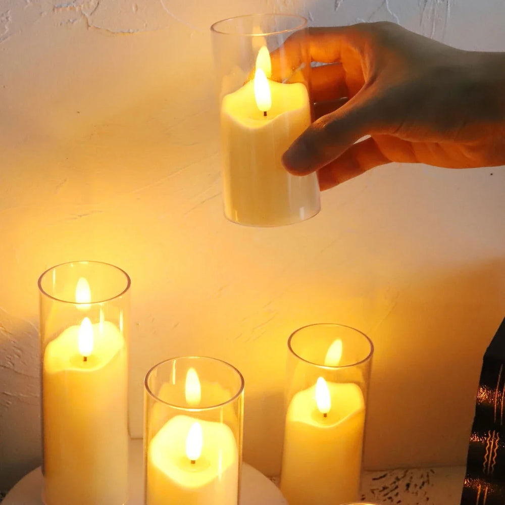 6Pcs LED Flameless Electric Candles - Safe, Flickering Tealights for Special Occasions - candletown.net