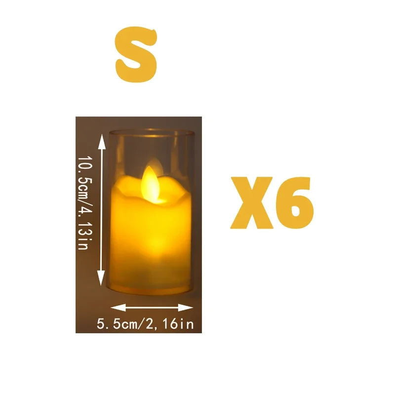 6Pcs LED Flameless Electric Candles - Safe, Flickering Tealights for Special Occasions - candletown.net