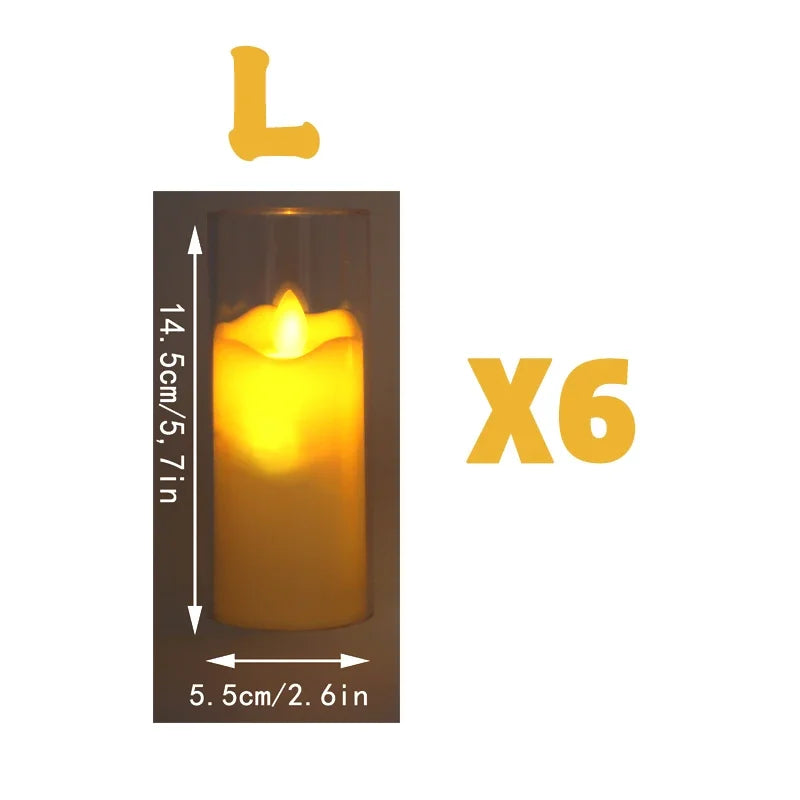 6Pcs LED Flameless Electric Candles - Safe, Flickering Tealights for Special Occasions - candletown.net