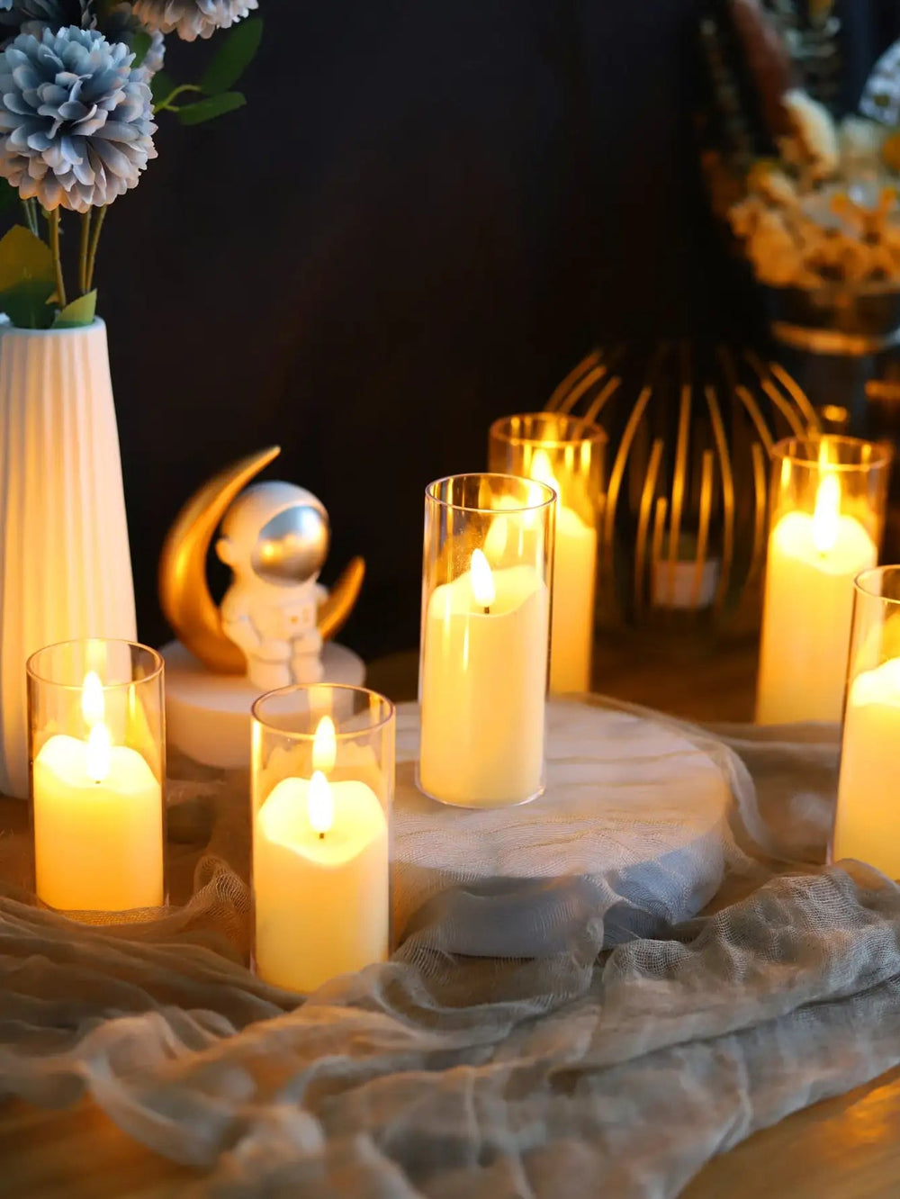 6Pcs LED Flameless Electric Candles - Safe, Flickering Tealights for Special Occasions - candletown.net