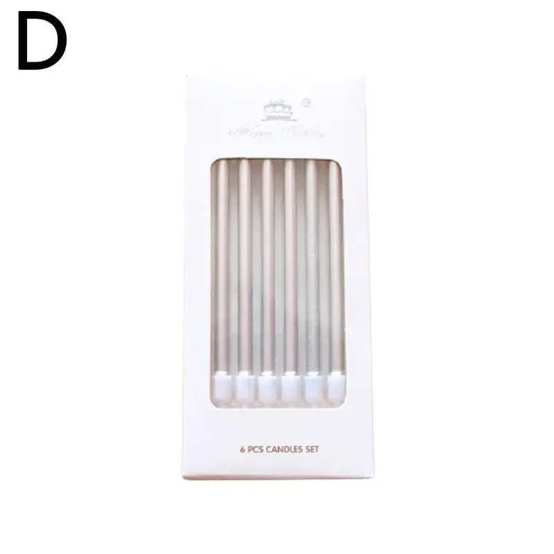 6 Pieces Coloured Birthday Candles - Decoration for Baby Showers, Weddings & Christmas Parties - candletown.net