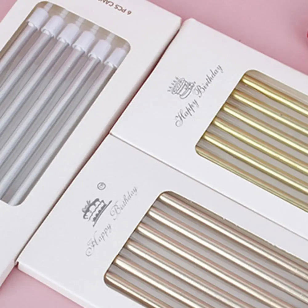 6 Pieces Coloured Birthday Candles - Decoration for Baby Showers, Weddings & Christmas Parties - candletown.net