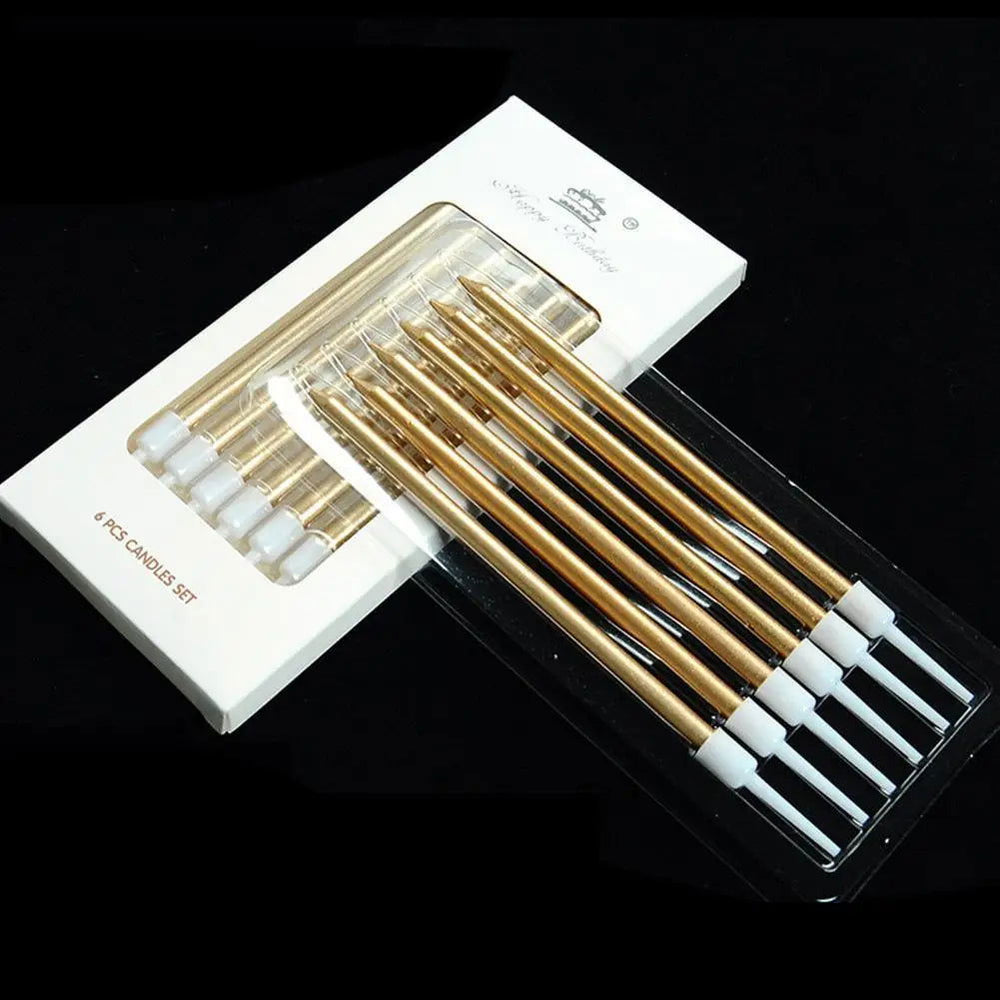 6 Pieces Coloured Birthday Candles - Decoration for Baby Showers, Weddings & Christmas Parties - candletown.net