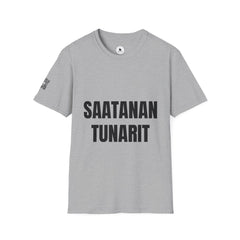 SAATANAN TUNARIT — Personalized White Graphic T‑Shirt - candletown.net