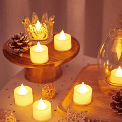 8-48 Packs Heart Shape LED Candle Flameless Tealight Love Candles - candletown.net
