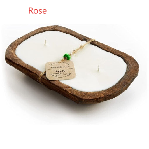 Retro Laventeli Puukulhokynttilä