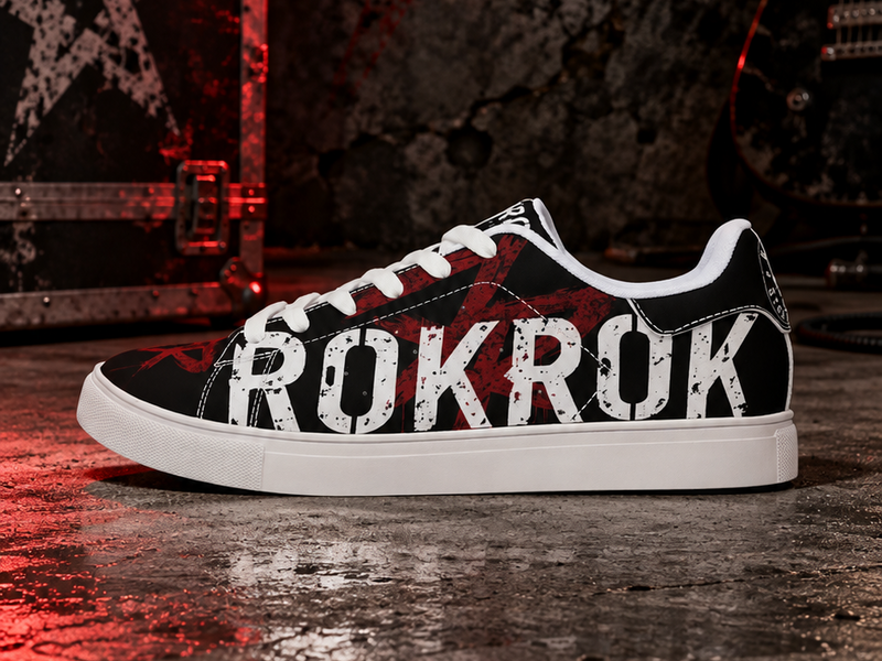 ROKROK Street Division Black Low-Top Sneakers