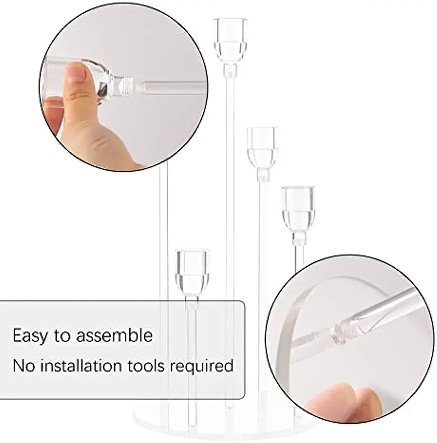Acrylic 5-Arm Candelabra Set - candletown.net