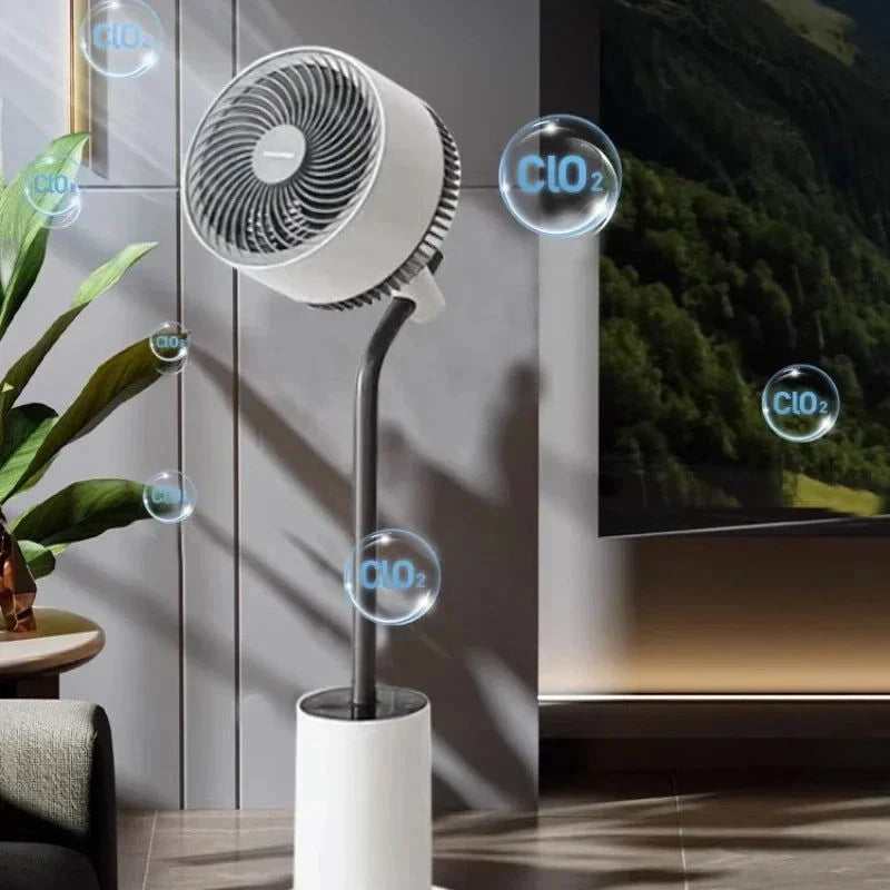 Air Circulator Household Fan Light Sound Table Vertical Intelligent Shaking Head Floor Small Electric Fan  Mini Air Conditioner - candletown.net