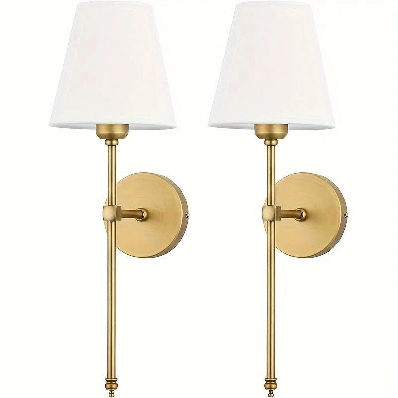 American 2 Packs Wall Lights Battery Operated Wall Sconces Gold Wireless Wall lamp with Remote RGB Colors Modes Rechargeable - candletown.net