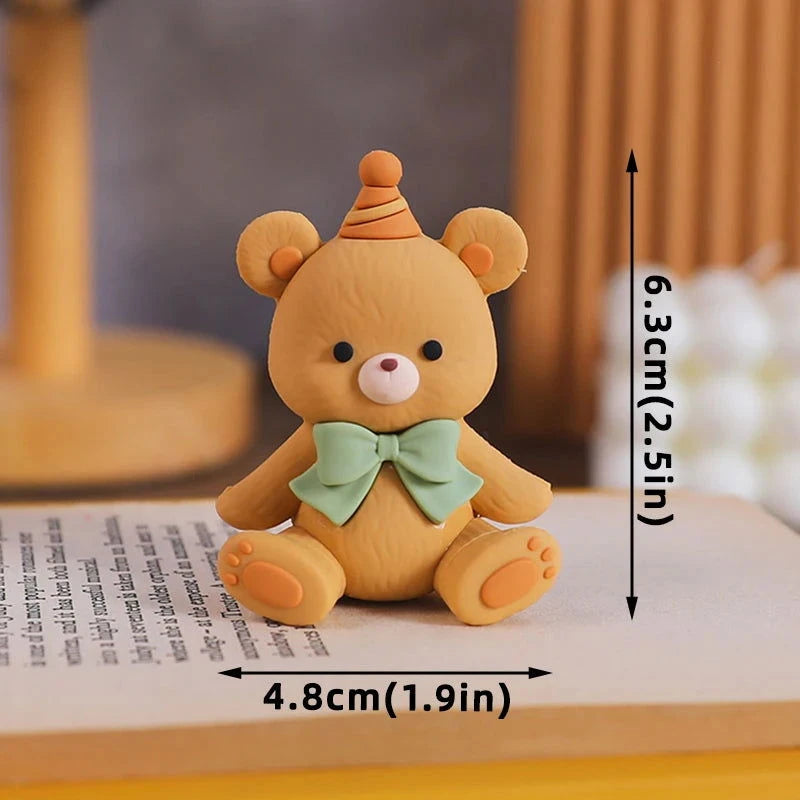 Bear Cake Topper - Cute Birthday Cake Decoration - candletown.net