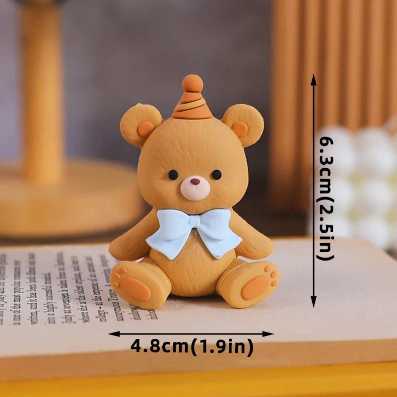 Bear Cake Topper - Cute Birthday Cake Decoration - candletown.net