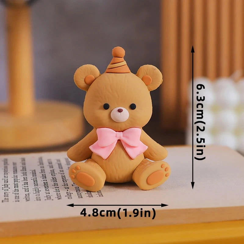 Bear Cake Topper - Cute Birthday Cake Decoration - candletown.net