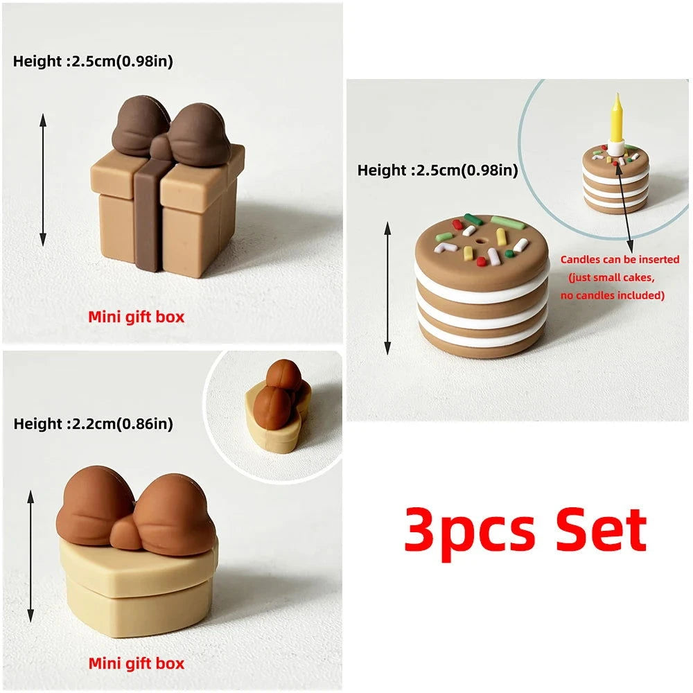 Bear Cake Topper - Cute Birthday Cake Decoration - candletown.net