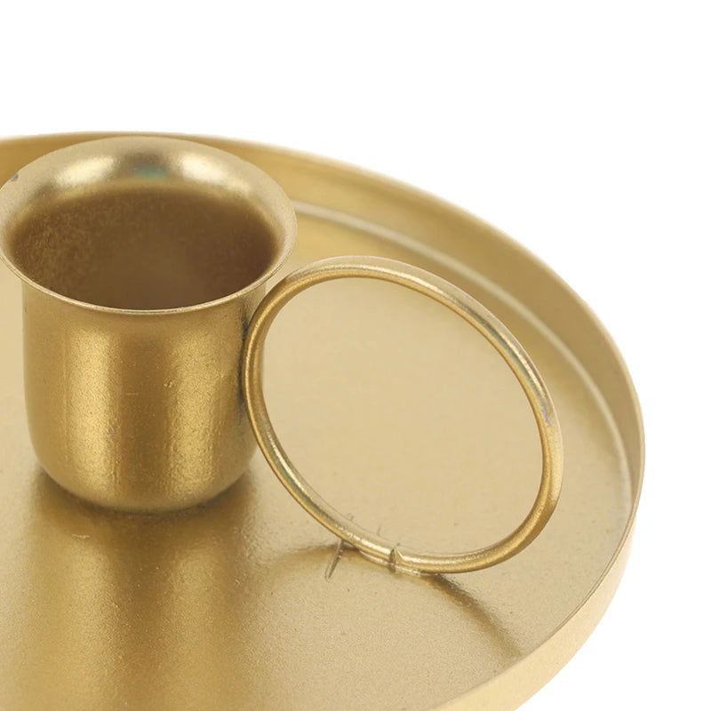 Black & Gold-Plated Candle Holders and Trays - Stylish Solutions for Taper, Pillar & Tea Light Candles - candletown.net