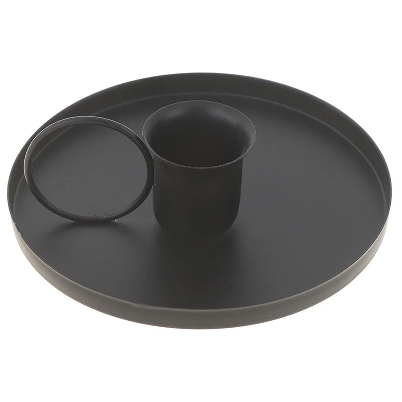 Black & Gold-Plated Candle Holders and Trays - Stylish Solutions for Taper, Pillar & Tea Light Candles - candletown.net