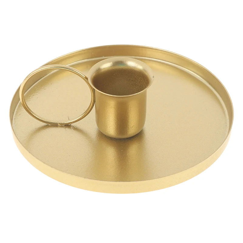 Black & Gold-Plated Candle Holders and Trays - Stylish Solutions for Taper, Pillar & Tea Light Candles - candletown.net