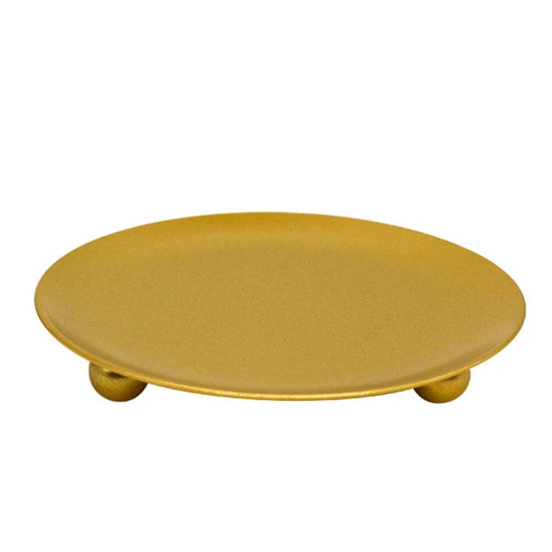 Black & Gold-Plated Candle Holders and Trays - Stylish Solutions for Taper, Pillar & Tea Light Candles - candletown.net