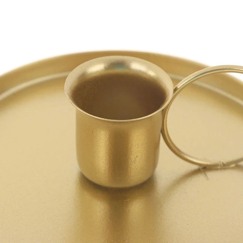 Black & Gold-Plated Candle Holders and Trays - Stylish Solutions for Taper, Pillar & Tea Light Candles - candletown.net