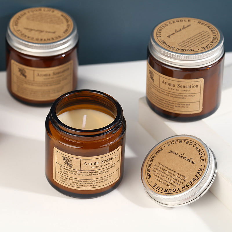 Brown Cup Smokeless Aromatherapy Candle – Elevate Your Relaxation - candletown.net