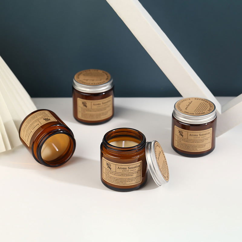 Brown Cup Smokeless Aromatherapy Candle – Elevate Your Relaxation - candletown.net