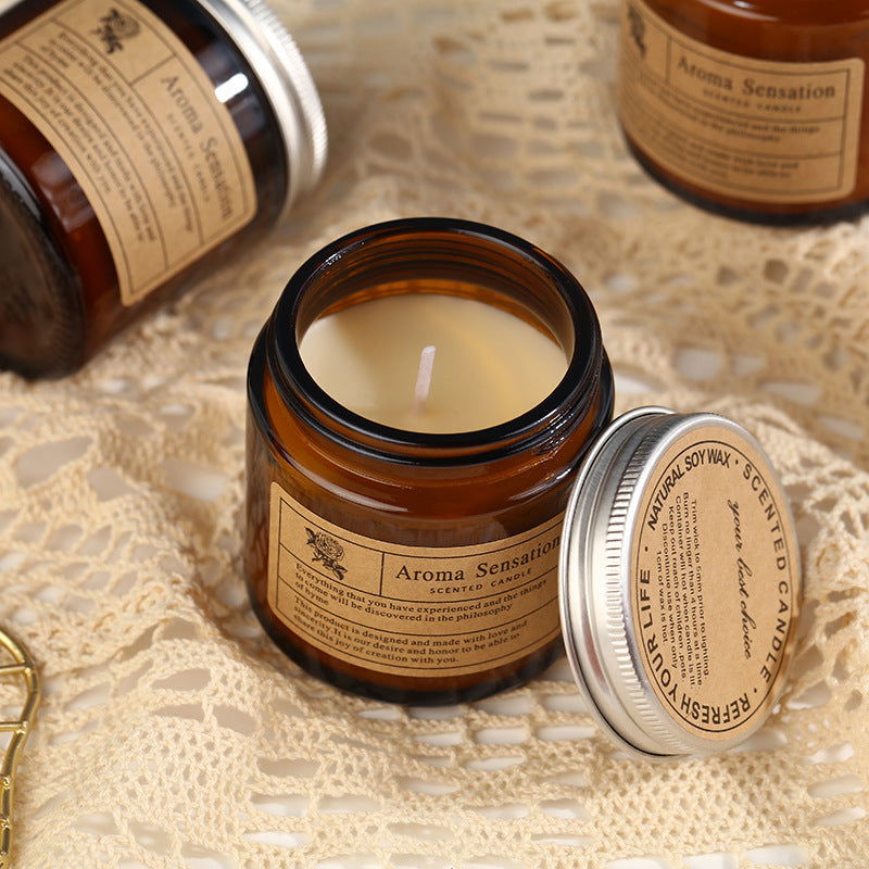 Brown Cup Smokeless Aromatherapy Candle – Elevate Your Relaxation - candletown.net