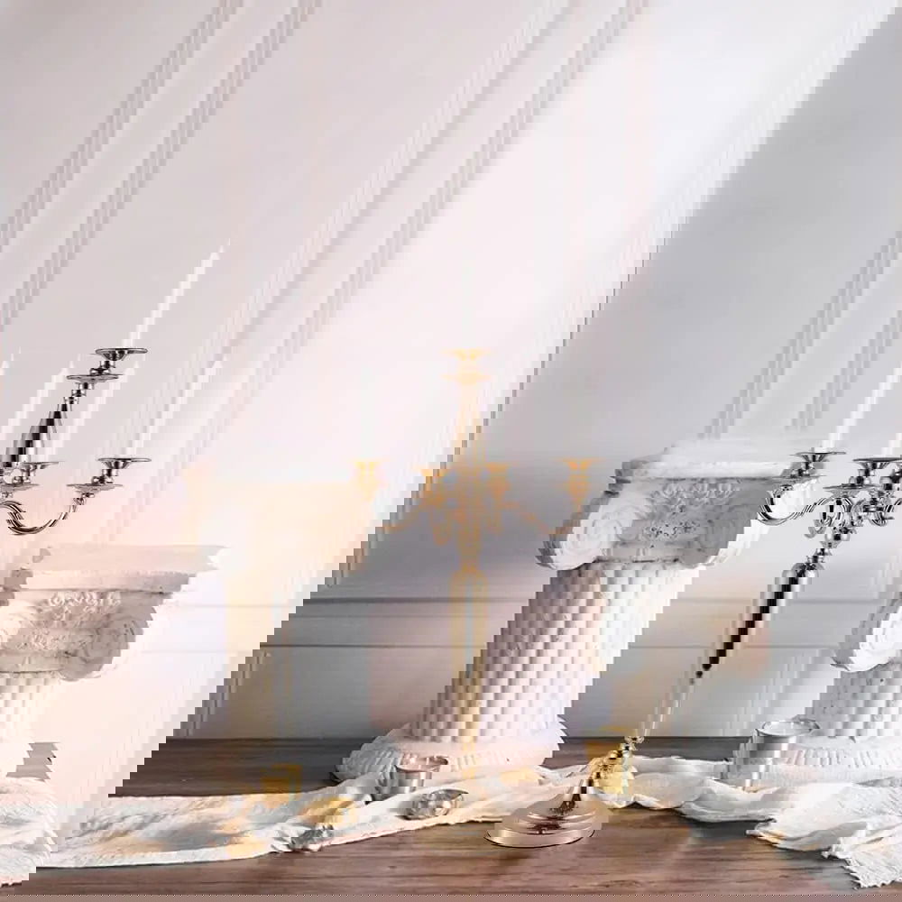 Candelabra Candle Holder - 5 Arm Candlestick for Halloween, Weddings, and Parties - candletown.net