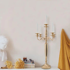 Candelabra Candle Holder - 5 Arm Candlestick for Halloween, Weddings, and Parties - candletown.net
