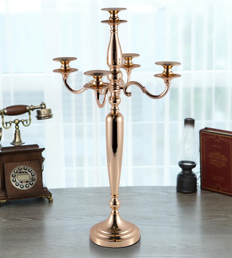 Candelabra Candle Holder - 5 Arm Candlestick for Halloween, Weddings, and Parties - candletown.net