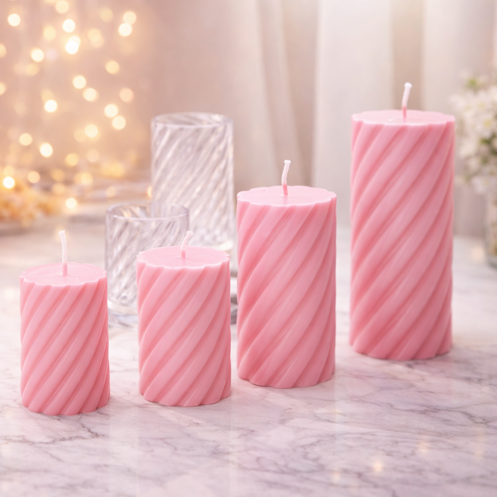 3D Threaded Cylindrical Candle Mold - candletown.net