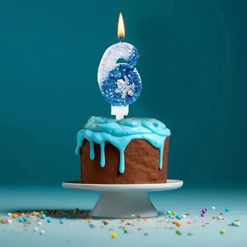 Christmas Flameless Frozen Birthday Candles 0-9 for Cakes - candletown.net