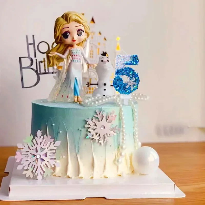 Christmas Flameless Frozen Birthday Candles 0-9 for Cakes - candletown.net