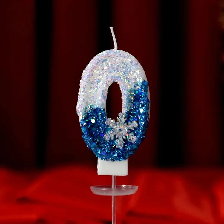 Christmas Flameless Frozen Birthday Candles 0-9 for Cakes - candletown.net