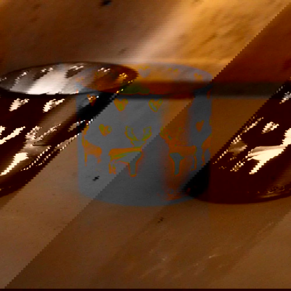 Christmas Hollow Candle Holder - Festive Candleholder for Home & Party Decor - candletown.net