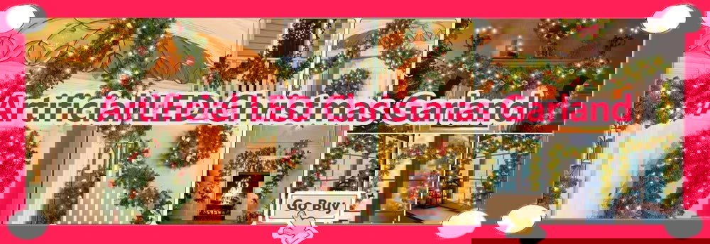 Christmas LED Garland - Decorative Staircase & Door Hanging Ornament - candletown.net