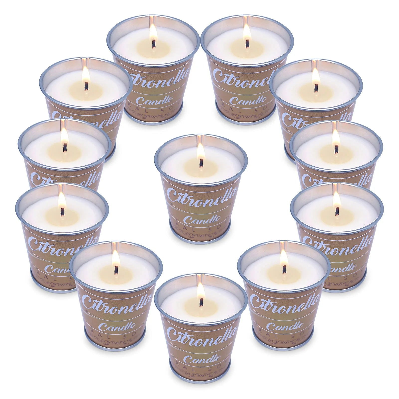 Citronella Fragrant Soy Wax Candles 10pcs – Mosquito Repellent – Perfect for Birthdays and Gifts - candletown.net