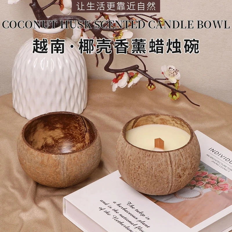 Coconut Shell Aromatherapy Candle - Nordic Simplicity - candletown.net