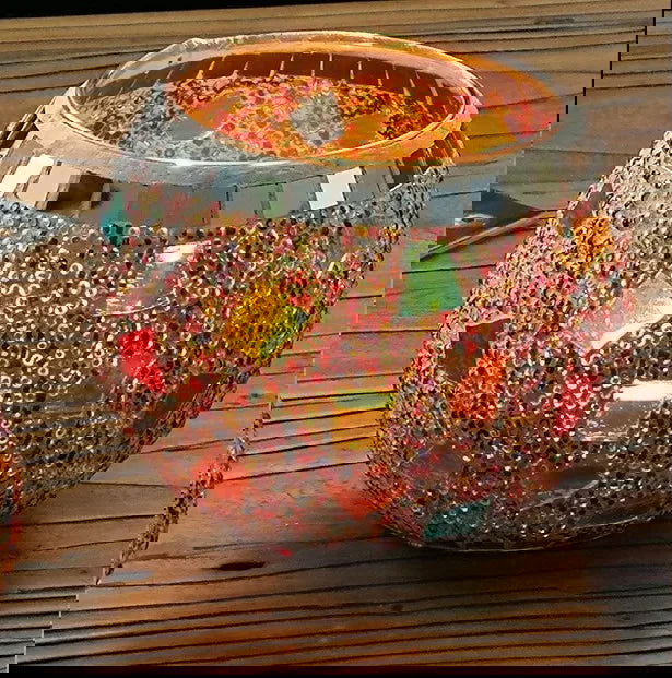 Colorful Snowflake Mosaic Glass Candle Holder - Home Decoration Candlestick in Various Colors - candletown.net