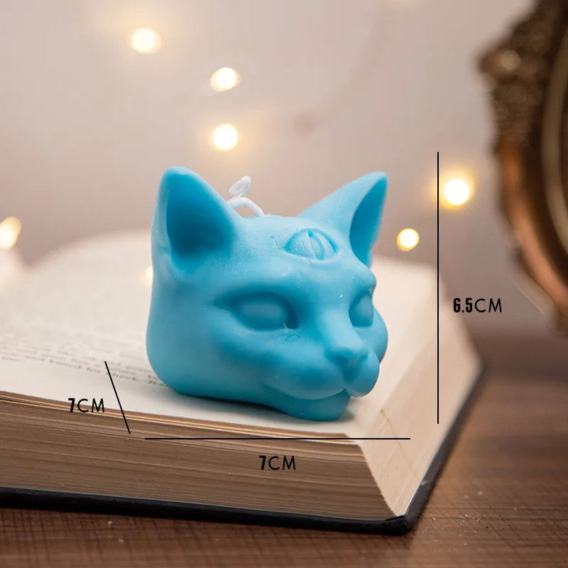Creative Halloween Candle - Three Eyes Cat Scented Candle for Party Decorations and Home Decor - candletown.net