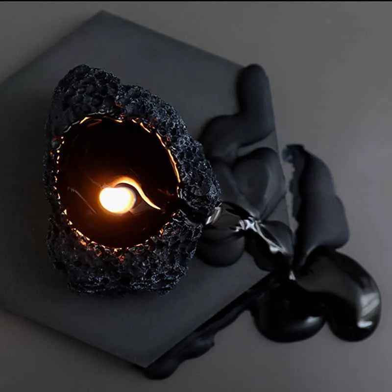 Creative Meteorite Aroma Candle - Black Stone Decorative Ornament for Home and Birthday Gifts - candletown.net