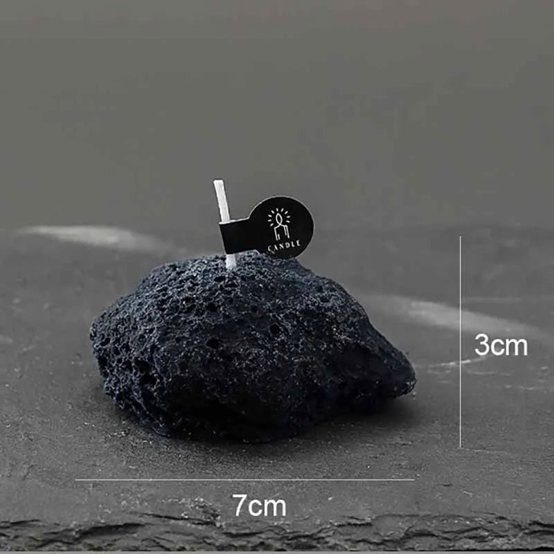 Creative Meteorite Aroma Candle - Black Stone Decorative Ornament for Home and Birthday Gifts - candletown.net