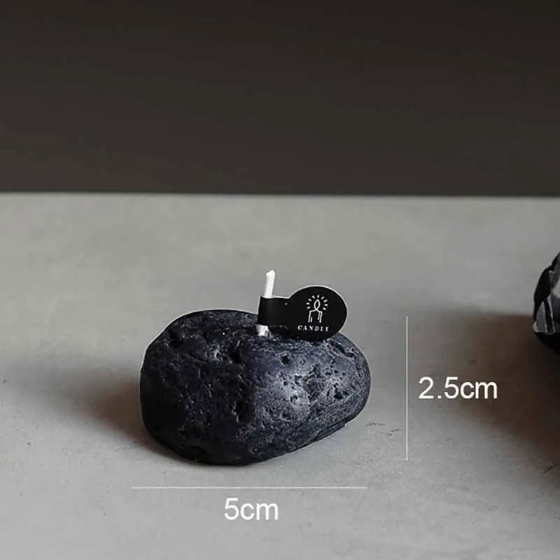 Creative Meteorite Aroma Candle - Black Stone Decorative Ornament for Home and Birthday Gifts - candletown.net