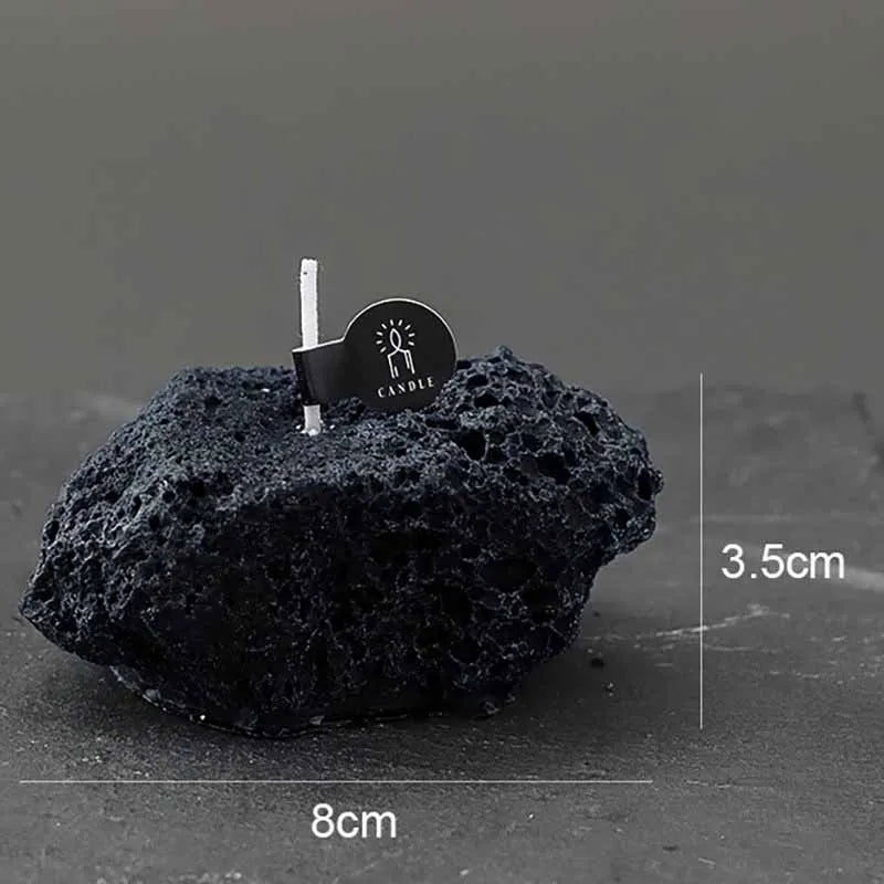 Creative Meteorite Aroma Candle - Black Stone Decorative Ornament for Home and Birthday Gifts - candletown.net