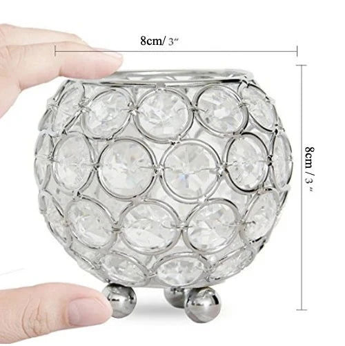 Crystal Glass Votive Candle Holder 8 cm - candletown.net