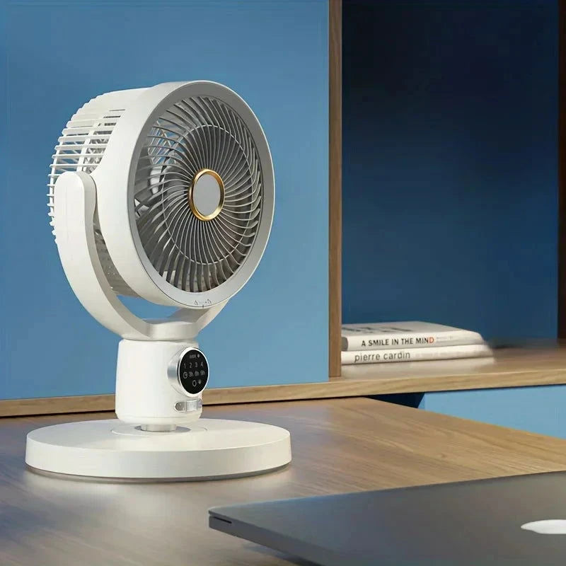 Electric Floor Stand Circulating Cooling Fan USB With Night Light Remote Control Air Blower Household Timing Adjustable Height - candletown.net