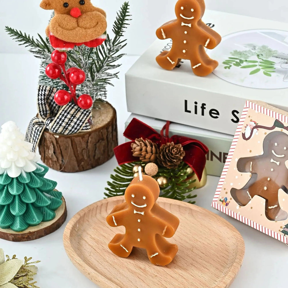 Gingerbread Man Aromatherapy Christmas Candle - candletown.net
