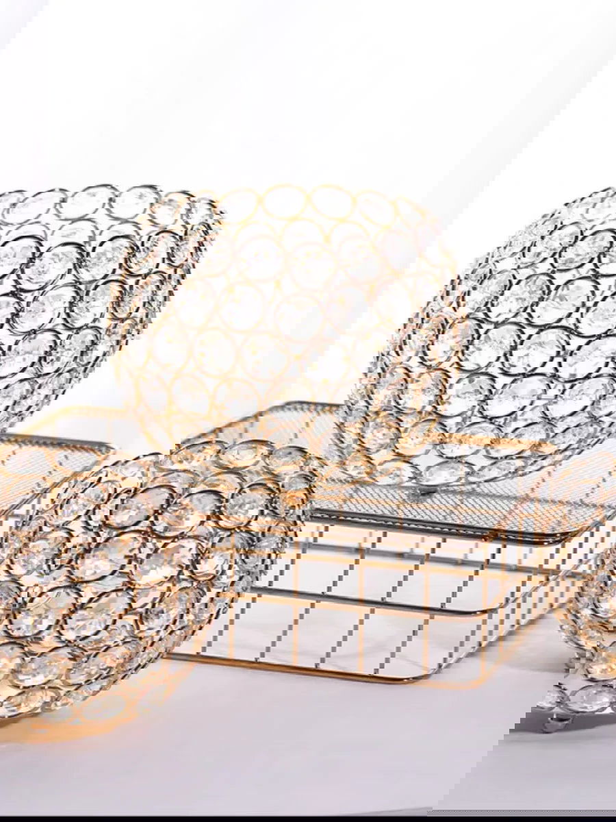 Gold Crystal Candle Holder - Wedding Centerpiece & Home Decor - candletown.net