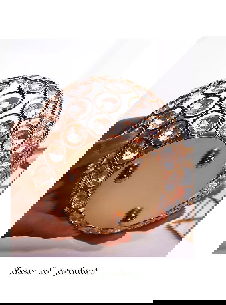 Gold Crystal Candle Holder - Wedding Centerpiece & Home Decor - candletown.net