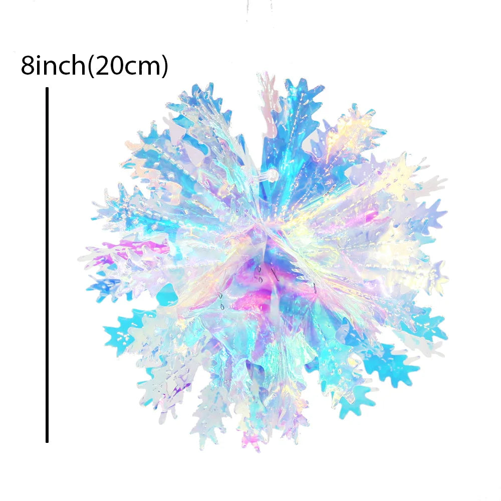 Iridescent 3D Christmas Ornament – Star, Ball, Garland or Snowflake